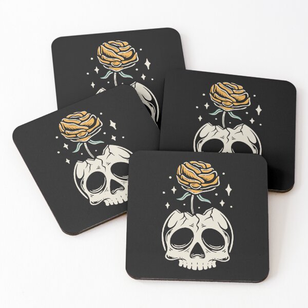 Item preview, Yellow Rose Skull designed and sold by rukurustudio.