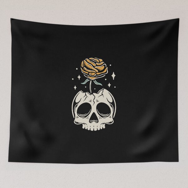 Item preview, Yellow Rose Skull designed and sold by rukurustudio.