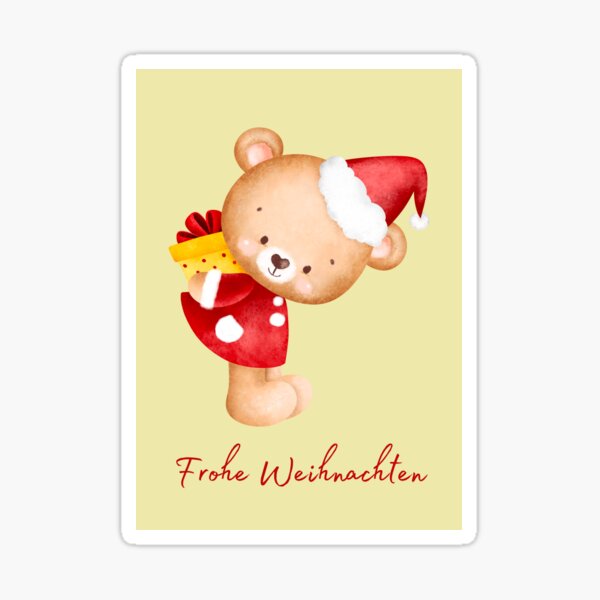"Frohe Weihnachten, Weihnachtskarte, Happy Christmas in German, Merry