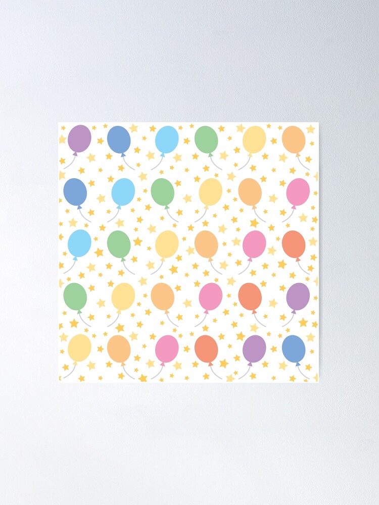 Birthday party balloons Sticker for Sale by RaionKeiji