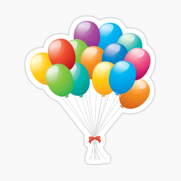 Balloons Sticker for Sale by messingwdesigns