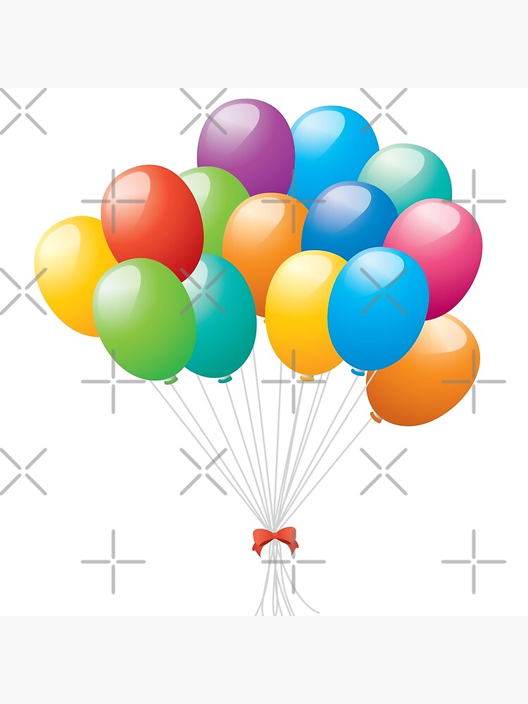 Rideau transparent Affiche d'anniversaire avec des ballons et des