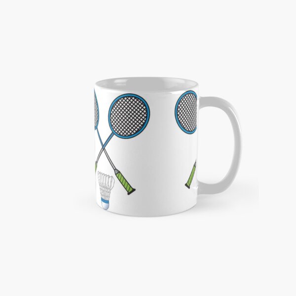 Badminton racquets and shuttlecock Classic Mug