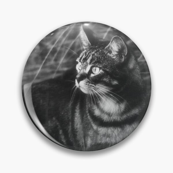 Item preview, black and white tabby cat designed and sold by Francespoppy.