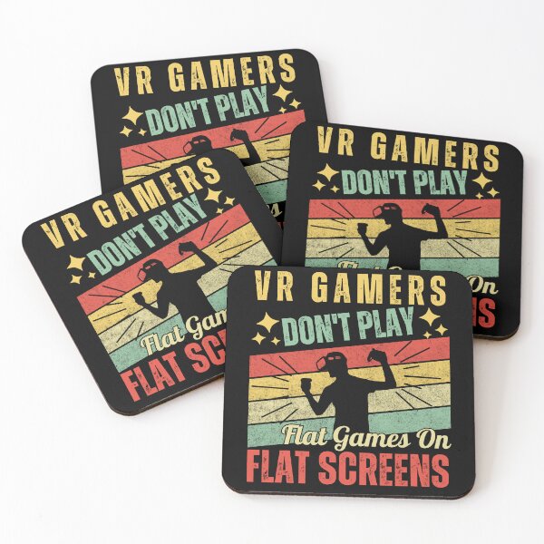 Item preview, VR Gamers No Flat Games PCVR Virtual Reality Lover No Consoles designed and sold by DadJokeDescript.
