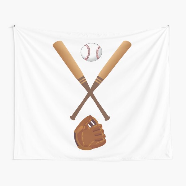 Baseball bats, glove, and ball Tapestry