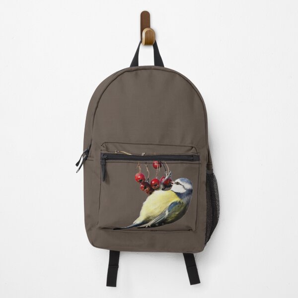 Item preview, Eurasian Blue Tit and Berries, A Chickadee, A Blue Tit Bird, Tweeti Birds in Summer  designed and sold by DiensDesign.