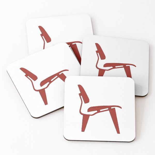Item preview, Eames Plywood Chair Drawing in red designed and sold by Rosadraws.
