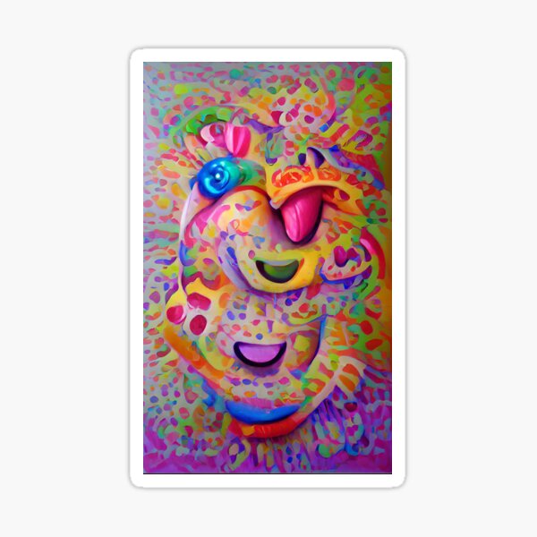 "Abstraction Abstract deepstyle Vapour Rainbow Flow Art" Sticker for
