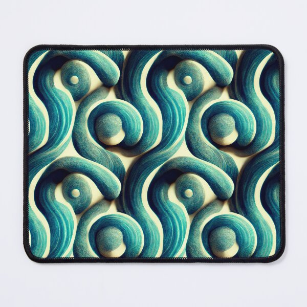 Item preview, Blue coral pattern with blue bubbles, sandy beach, slug pattern designed and sold by TreasuryOE.