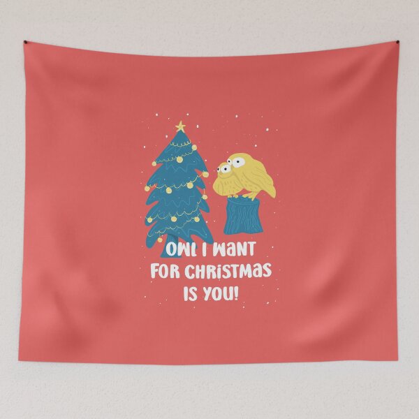 Item preview, Owl I want for Christmas is you! -  Owls Greetings collection - RBY designed and sold by MaddaMom.