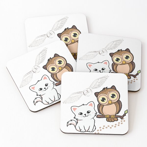Item preview, A Cat And An Owl designed and sold by ApurwaArtShop.