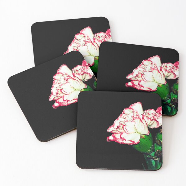 Item preview, carnation on a black background designed and sold by Francespoppy.