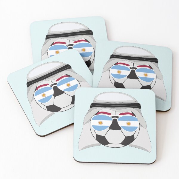 Item preview, Argentina Flag inside Sunglasses on a Soccer ball Wearing a Shemagh designed and sold by Dexter Freeman.
