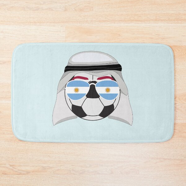 Item preview, Argentina Flag inside Sunglasses on a Soccer ball Wearing a Shemagh designed and sold by Dexter Freeman.