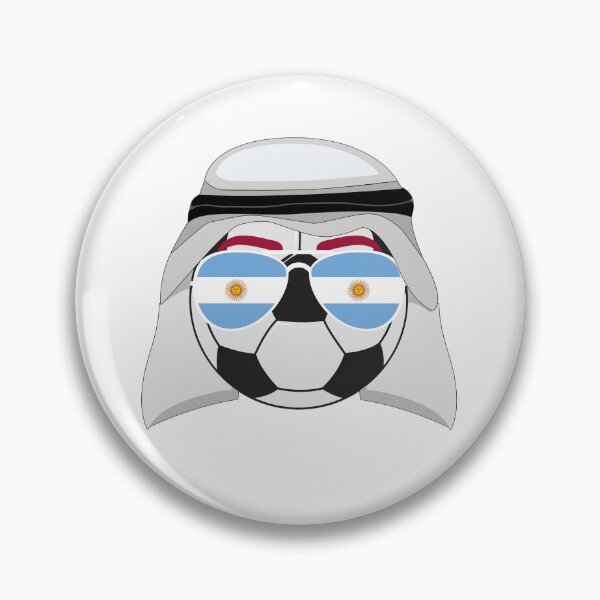 Item preview, Argentina Flag inside Sunglasses on a Soccer ball Wearing a Shemagh designed and sold by Dexter Freeman.
