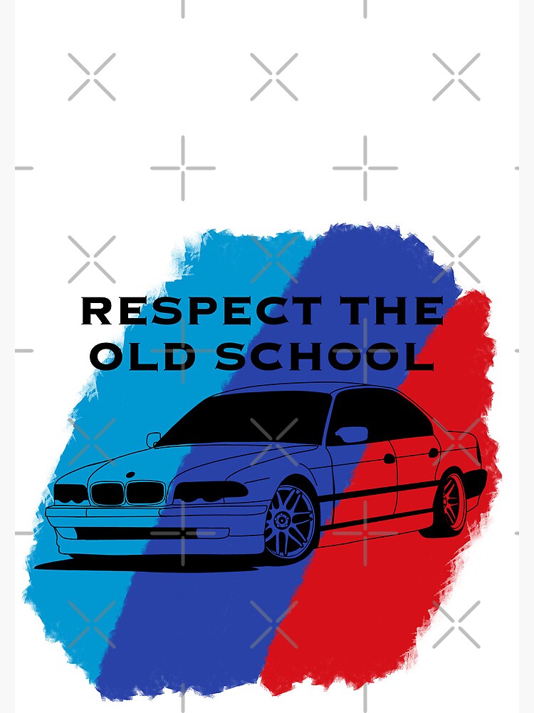 New Aesthetic Perfect Logo Of A Classic Car Blue Sky Blue Red E38 Says Respect The Old School 9703