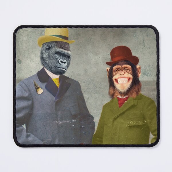 Item preview, Gorilla Chimpanzee Monkey Art - Stan and Jimmy designed and sold by thelonelypixel.