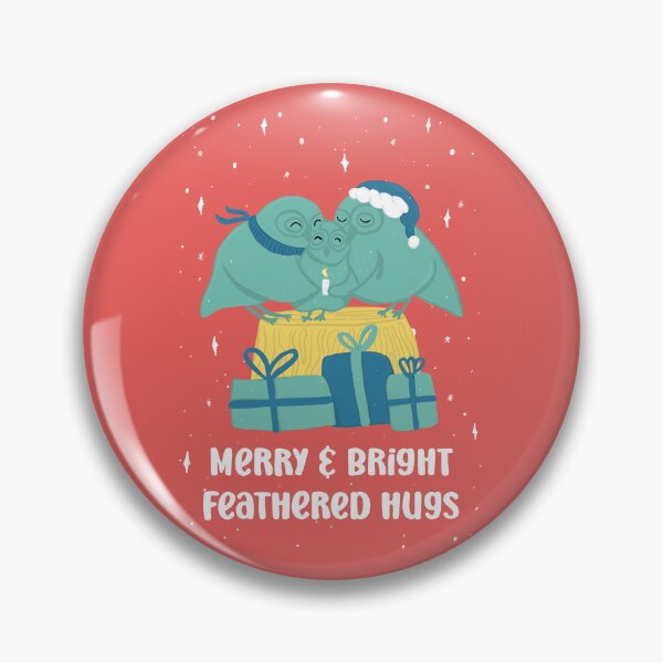 Item preview, Merry and Bright feathered hugs - Owls Greetings collection - RGY designed and sold by MaddaMom.