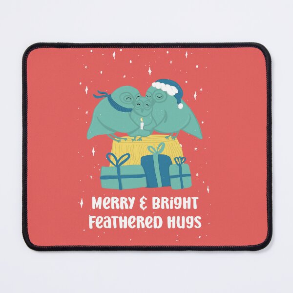 Item preview, Merry and Bright feathered hugs - Owls Greetings collection - RGY designed and sold by MaddaMom.