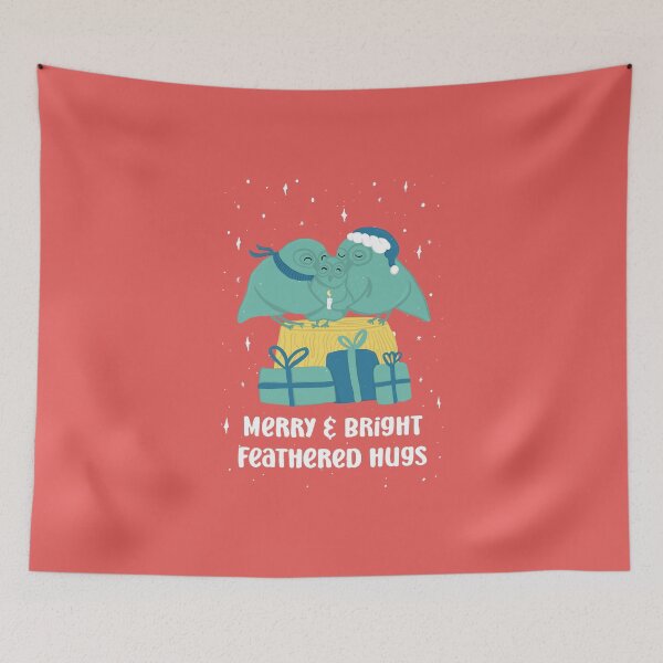 Item preview, Merry and Bright feathered hugs - Owls Greetings collection - RGY designed and sold by MaddaMom.