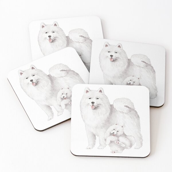Item preview, Watercolor Cute Samoyed Dog designed and sold by virillanissa.