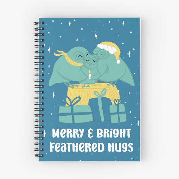 Item preview, Merry and Bright feathered hugs - Owls Greetings collection - BGY designed and sold by MaddaMom.