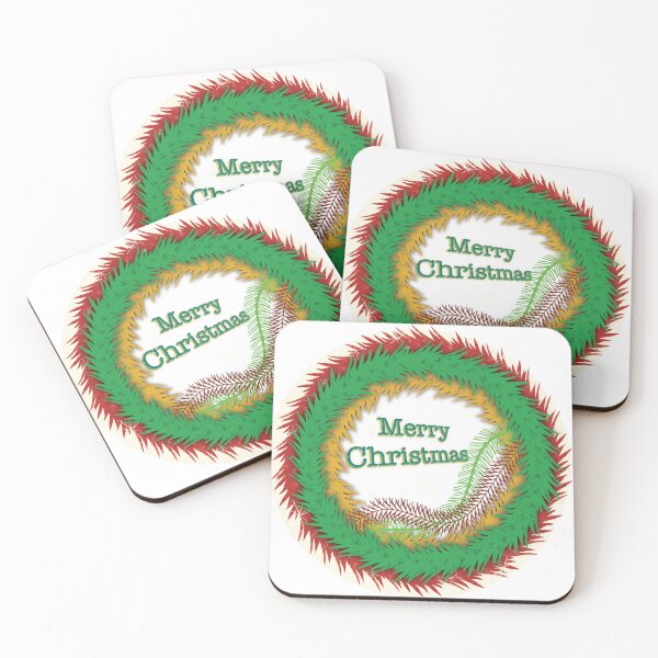 Item preview, Christmas Wreath with Merry Christmas Lettering | Holiday Wreath Sticker Art designed and sold by Neshmi.
