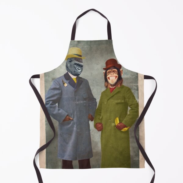 Item preview, Gorilla Chimpanzee Monkey Art - Stan and Jimmy designed and sold by thelonelypixel.