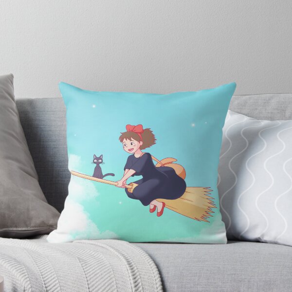 Item preview,  Little witch on her broom through the skies with her cat designed and sold by Andrea De Cesare.