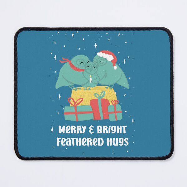 Item preview, Merry and Bright feathered hugs - Owls Greetings collection - BGR designed and sold by MaddaMom.