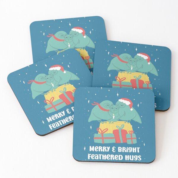 Item preview, Merry and Bright feathered hugs - Owls Greetings collection - BGR designed and sold by MaddaMom.