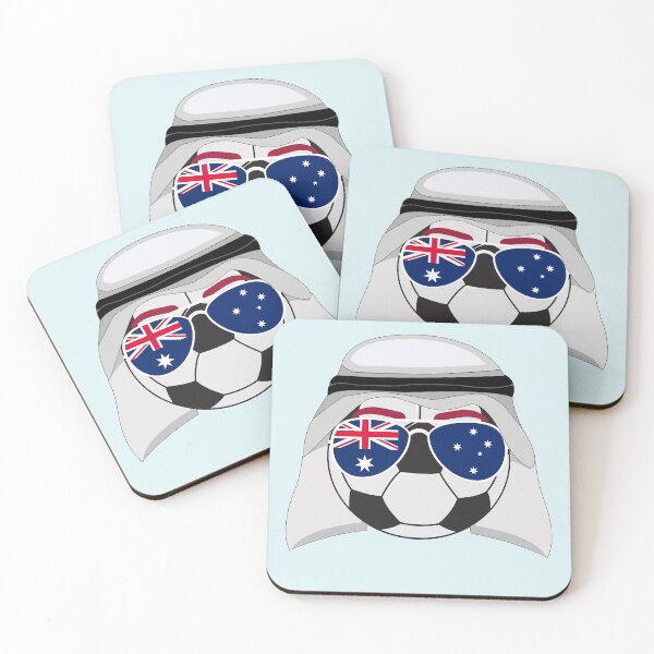Item preview, Australia Flag inside Sunglasses on a Soccer ball Wearing a Shemagh designed and sold by Dexter Freeman.