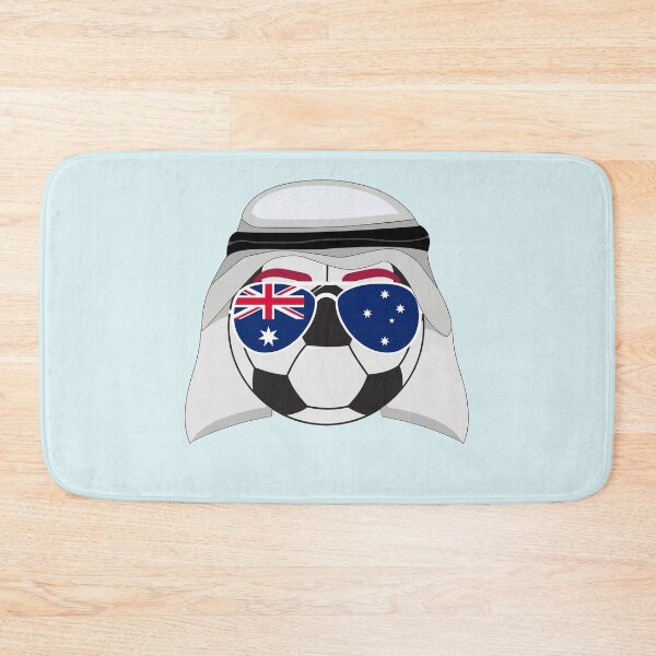 Item preview, Australia Flag inside Sunglasses on a Soccer ball Wearing a Shemagh designed and sold by Dexter Freeman.