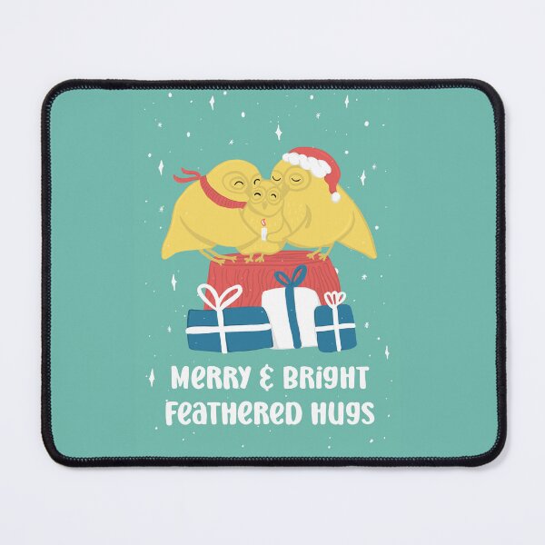 Item preview, Merry and Bright feathered hugs - Owls Greetings collection - GYR designed and sold by MaddaMom.