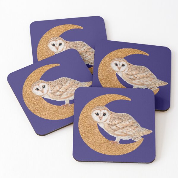Item preview, Watercolor Barn Owl & Moon designed and sold by Krystal280791 Shop.