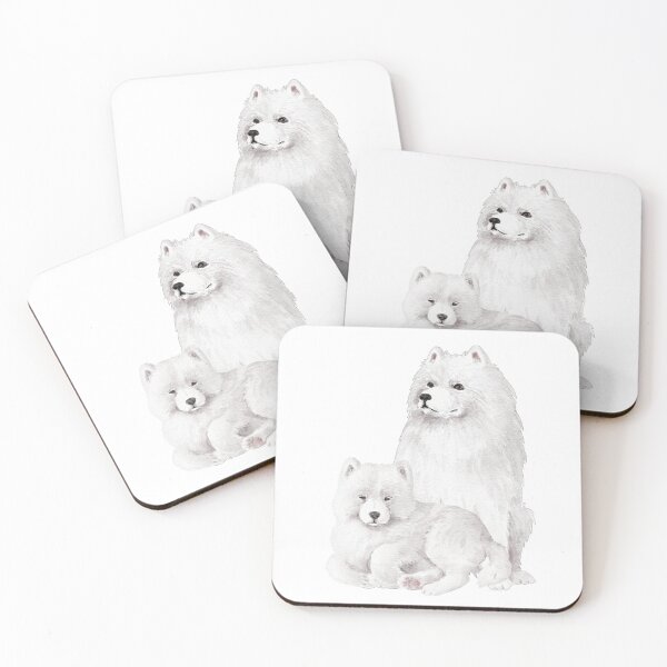 Item preview, Watercolor Cute Samoyed Dog designed and sold by virillanissa.