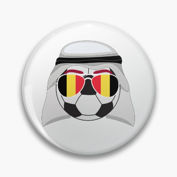 Item preview, Belgium Flag inside Sunglasses on a Soccer ball Wearing a Keffiyeh designed and sold by Dexter Freeman.