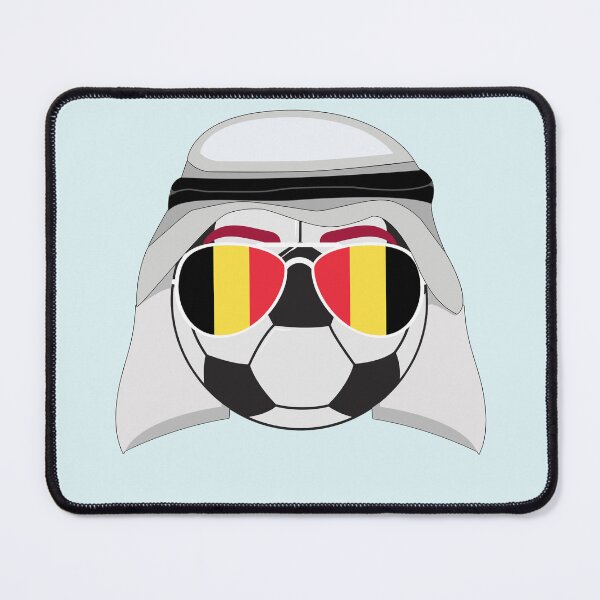 Item preview, Belgium Flag inside Sunglasses on a Soccer ball Wearing a Keffiyeh designed and sold by Dexter Freeman.