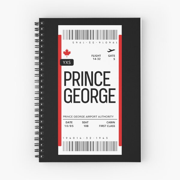 Item preview, Prince George Flight Ticket Boarding Pass Travel Canada designed and sold by CraftwithNadia.