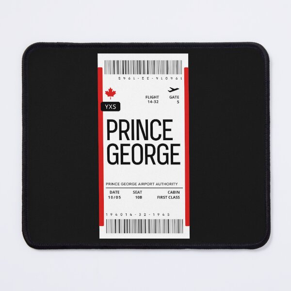 Item preview, Prince George Flight Ticket Boarding Pass Travel Canada designed and sold by CraftwithNadia.