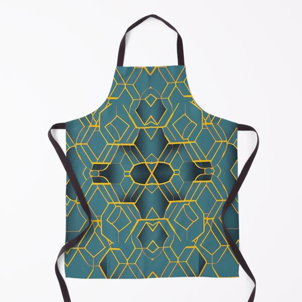 Item preview, abstract yellow hexagons on green background designed and sold by I-A-Troy.