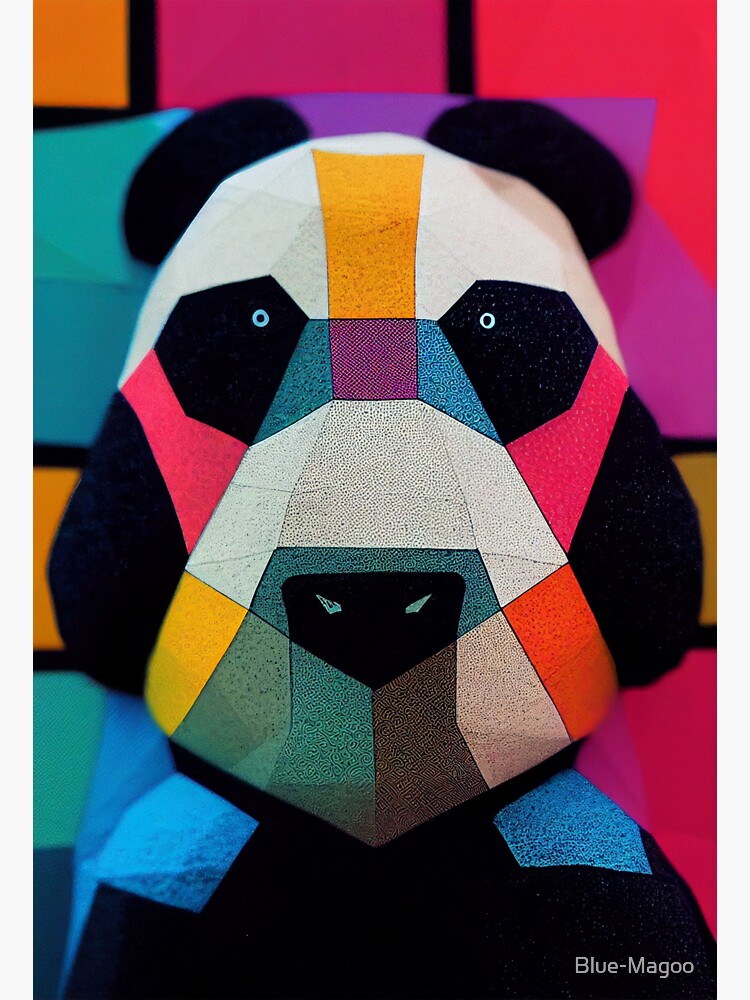 "Patchwork Panda" Sticker for Sale by BlueMagoo Redbubble