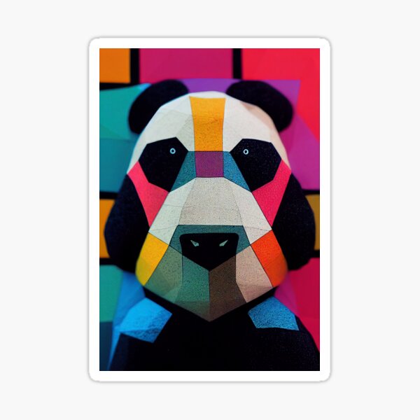 "Patchwork Panda" Sticker for Sale by BlueMagoo Redbubble