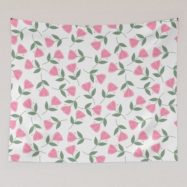 Item preview, Tulip flower design pattern, seamless, tickle me pink, coral reef designed and sold by LishiArts.