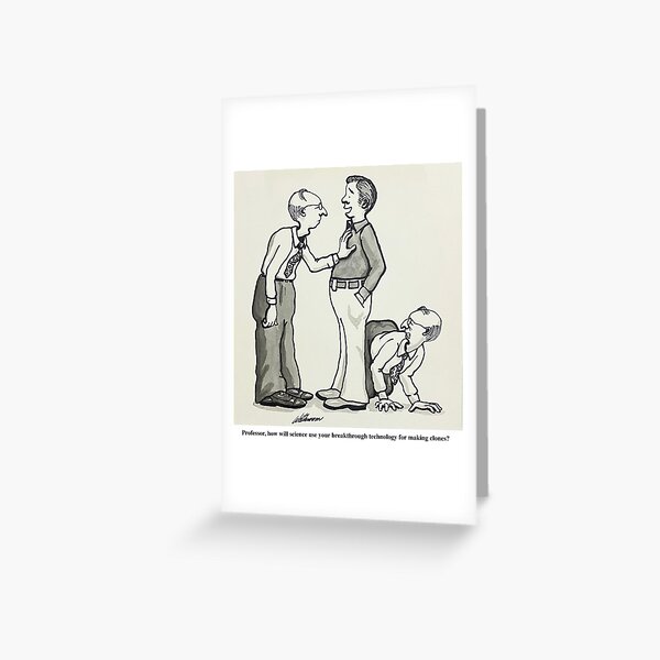 Pen & Ink Cartoon with Caption Greeting Card