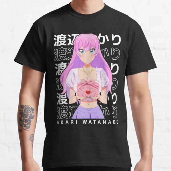 Akari Watanabe Fuufu Ijou Koibito Miman Shiori Sakurazaka T Shirt Men Women  Japanese Anime Harajuku Short Sleeve Tee Shirt Tops - AliExpress