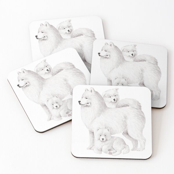 Item preview, Watercolor Cute Samoyed Dog designed and sold by virillanissa.