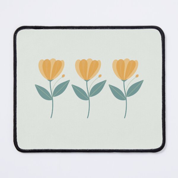 Item preview, Tulip flower design pattern, seamless, yellow, foggy gray designed and sold by LishiArts.
