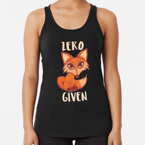 Zero Fox Given Tank Top Black Sleeveless T-shirts Cute Racerback